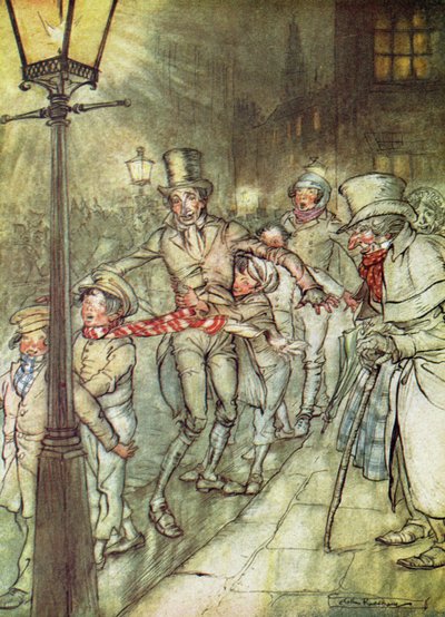 Bob Cratchit rutschte auf Cornhill, aus 